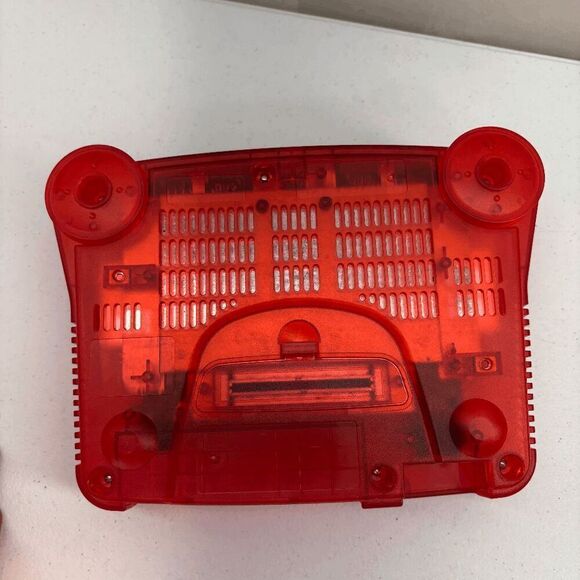 Nintendo 64 Replacement Console Only Clear Red Not Funtastic Replacement Shell - Picture 6 of 8